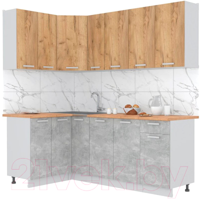 Готовая кухня Интерлиния Мила Лайт 1.2x2.1 - фото