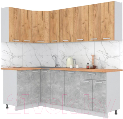 Готовая кухня Интерлиния Мила Лайт 1.2x2.3 - фото