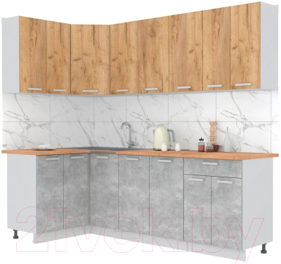 Готовая кухня Интерлиния Мила Лайт 1.2x2.4 - фото