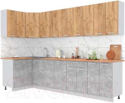 Готовая кухня Интерлиния Мила Лайт 1.2x3.0 - фото