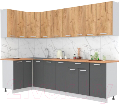 Готовая кухня Интерлиния Мила Лайт 1.2x2.8 - фото