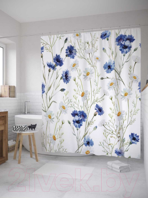 Шторка-занавеска для ванны JoyArty Полевое счастье / sc_9117