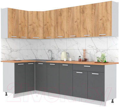 Готовая кухня Интерлиния Мила Лайт 1.2x2.6 - фото