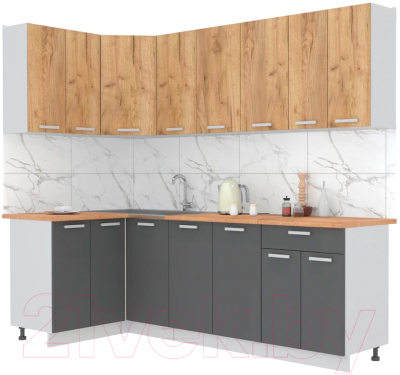 Готовая кухня Интерлиния Мила Лайт 1.2x2.4 - фото