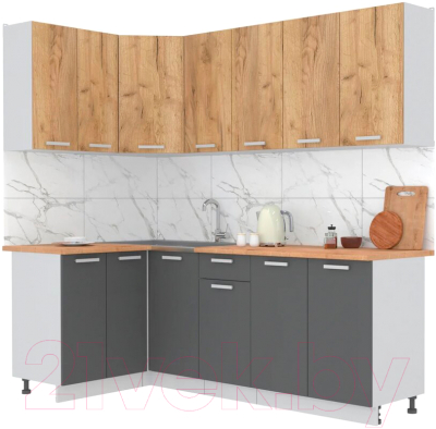 Готовая кухня Интерлиния Мила Лайт 1.2x2.2  - фото