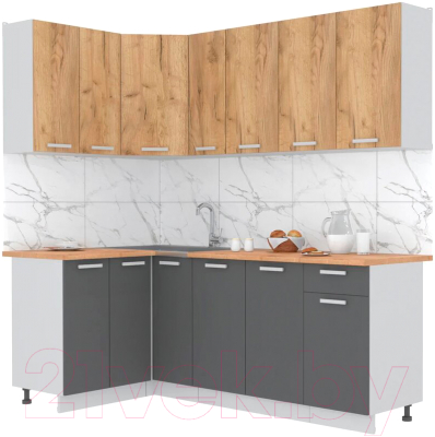 Готовая кухня Интерлиния Мила Лайт 1.2x2.1 - фото