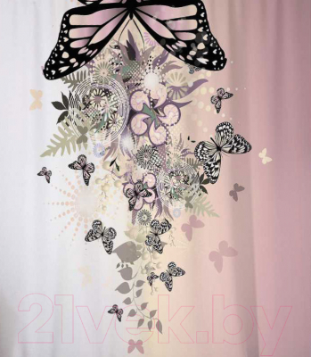 Шторка-занавеска для ванны JoyArty Ураган бабочек / sc_2665 - фото