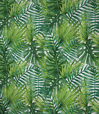 Шторка-занавеска для ванны JoyArty Тропические листья / sc_36056 - фото