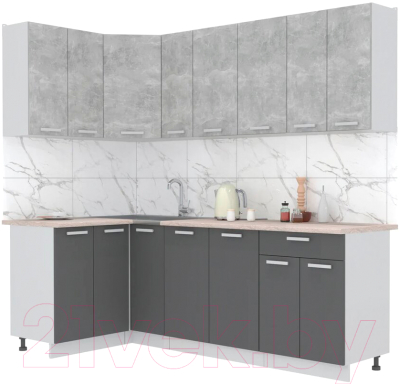 Готовая кухня Интерлиния Мила Лайт 1.2x2.3  - фото