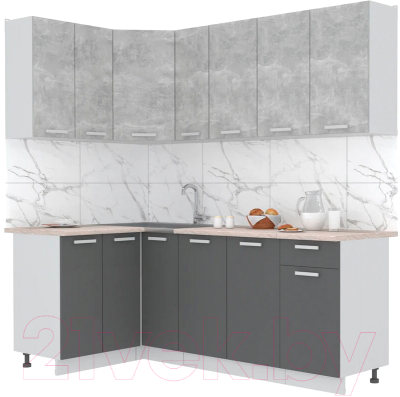 Готовая кухня Интерлиния Мила Лайт 1.2x2.1 - фото