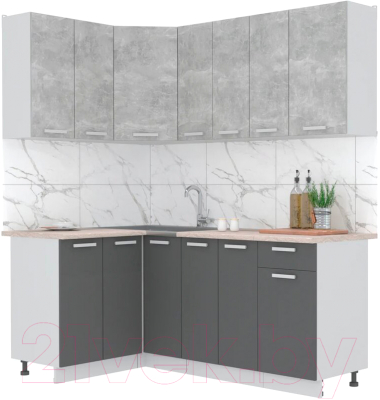 Готовая кухня Интерлиния Мила Лайт 1.2x1.9