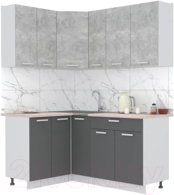 Готовая кухня Интерлиния Мила Лайт 1.2x1.7 - фото