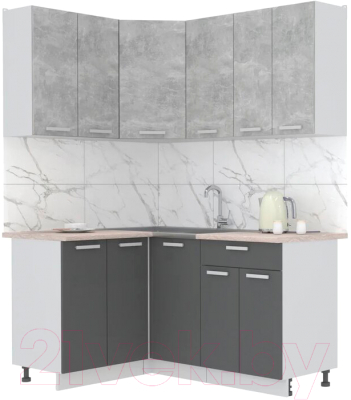 Готовая кухня Интерлиния Мила Лайт 1.2x1.6 - фото
