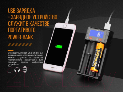 Зарядное устройство для аккумуляторов Fenix Light ARE-D2