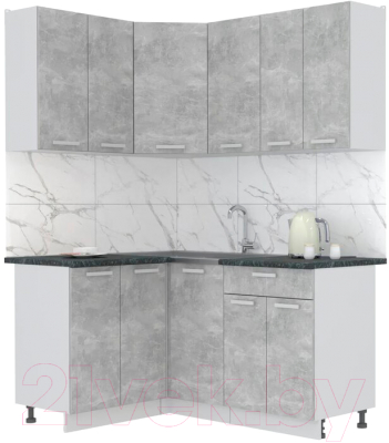 Готовая кухня Интерлиния Мила Лайт 1.2x1.6 - фото