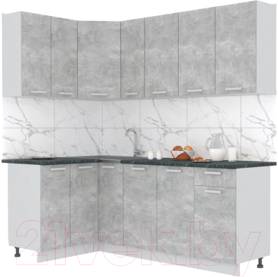 Готовая кухня Интерлиния Мила Лайт 1.2x2.1 - фото