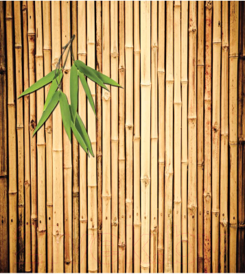 Шторка-занавеска для ванны JoyArty Листья бамбука / sc_5291 - фото