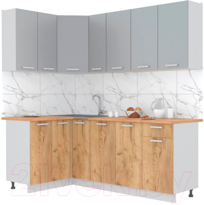 Готовая кухня Интерлиния Мила Лайт 1.2x2.1 - фото