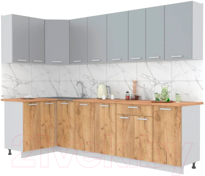 Готовая кухня Интерлиния Мила Лайт 1.2x2.8 - фото