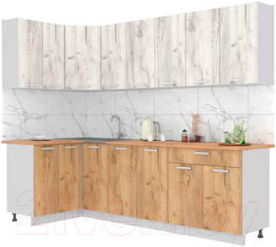 Готовая кухня Интерлиния Мила Лайт 1.2x2.6 - фото