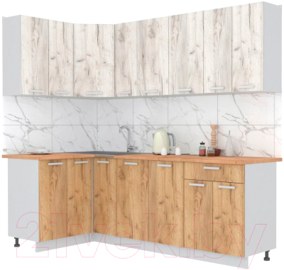 Готовая кухня Интерлиния Мила Лайт 1.2x2.3 - фото