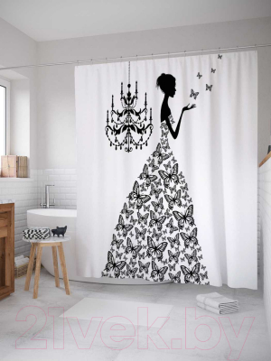 Шторка-занавеска для ванны JoyArty Свадебная Страна / sc_2928