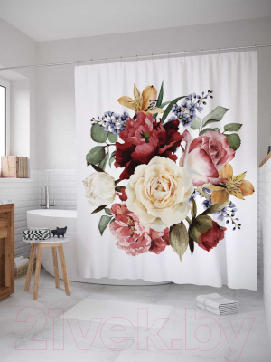 Шторка-занавеска для ванны JoyArty Собранный букет / sc_42138564