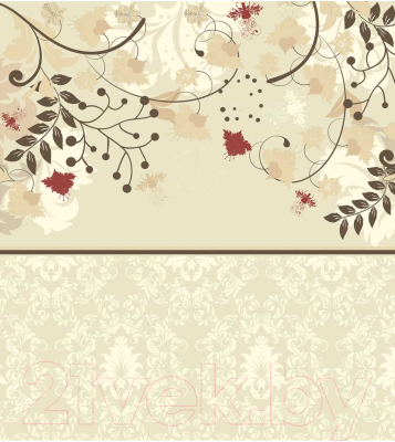 Шторка-занавеска для ванны JoyArty Листья фантазий / sc_3836 - фото