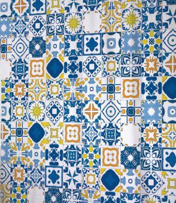 Шторка-занавеска для ванны JoyArty Скатерть самобранка / sc_2854 - фото