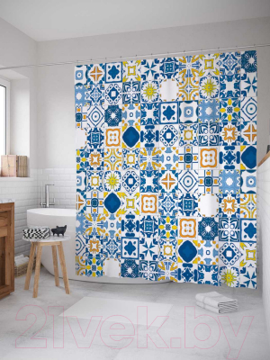 Шторка-занавеска для ванны JoyArty Скатерть самобранка / sc_2854