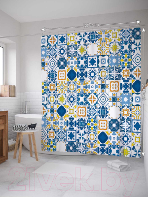 Шторка-занавеска для ванны JoyArty Скатерть самобранка / sc_2854