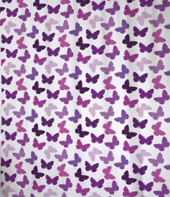 Шторка-занавеска для ванны JoyArty Стена бабочек / sc_8811 - фото