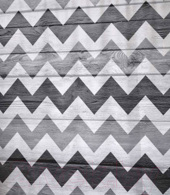 Шторка-занавеска для ванны JoyArty Будничный зигзаг / sc_4316 - фото