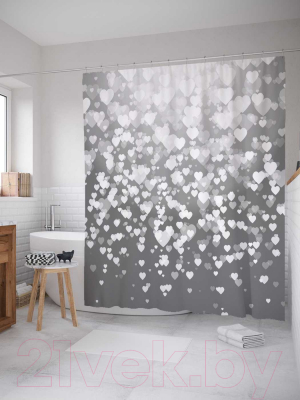 Шторка-занавеска для ванны JoyArty Дым любви / sc_11752