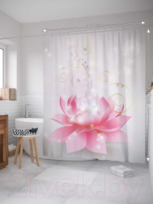 Шторка-занавеска для ванны JoyArty Магический цветок / sc_2624