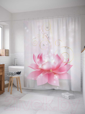Шторка-занавеска для ванны JoyArty Магический цветок / sc_2624