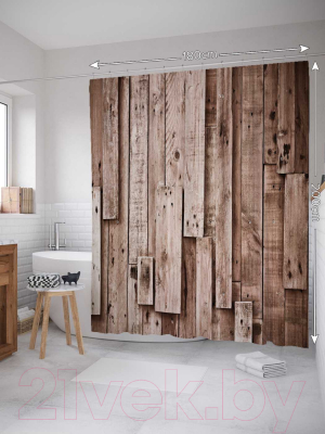 Шторка-занавеска для ванны JoyArty Доски безумия / sc_23502