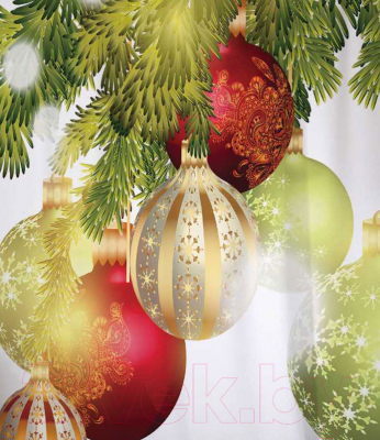 Шторка-занавеска для ванны JoyArty Шары для праздника / sc_5760 - фото