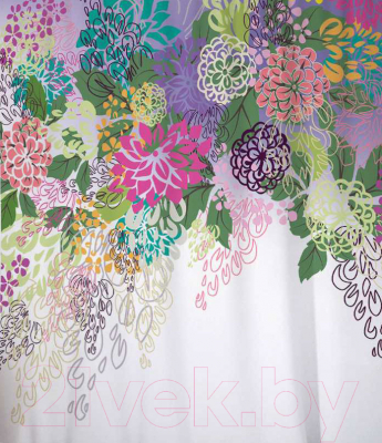 Шторка-занавеска для ванны JoyArty Цветочное изобилие / sc_13635 - фото