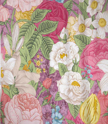 Шторка-занавеска для ванны JoyArty Цветочная картина / sc_2862 - фото