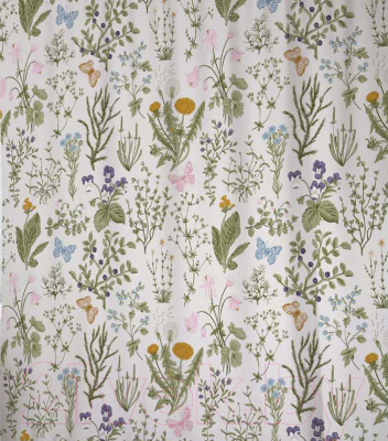 Шторка-занавеска для ванны JoyArty Полевой гербарий / sc_27699 - фото