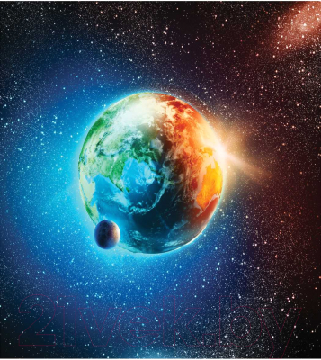 Шторка-занавеска для ванны JoyArty Земля из космоса / sc_15664 - фото