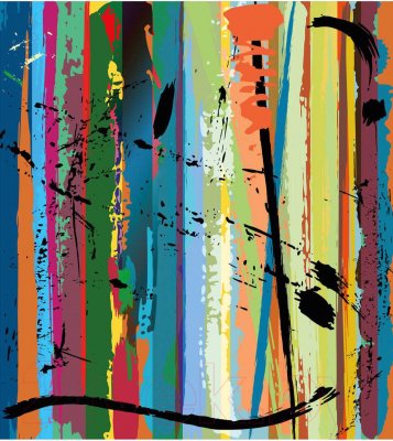 Шторка-занавеска для ванны JoyArty Красочное проявление / sc_21399 - фото