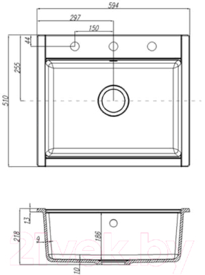 Мойка кухонная Акватон Делия 60