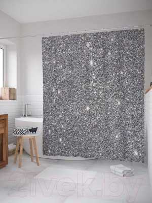 Шторка-занавеска для ванны JoyArty Блестящий шум / sc_24101