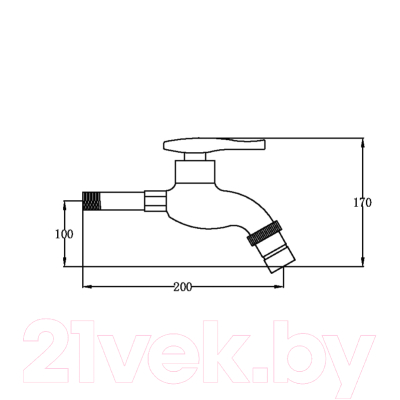 Кран на одну воду РМС SL79-270