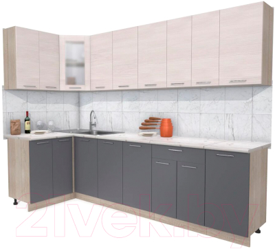Готовая кухня Интерлиния Мила 12x28 - фото