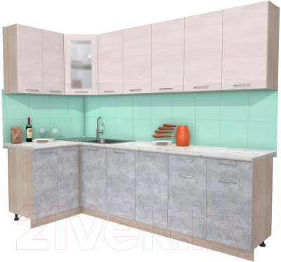 Готовая кухня Интерлиния Мила 12x26 - фото