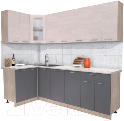 Готовая кухня Интерлиния Мила 12x24 - фото