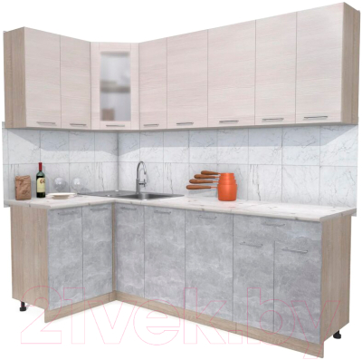Готовая кухня Интерлиния Мила 12x23 - фото
